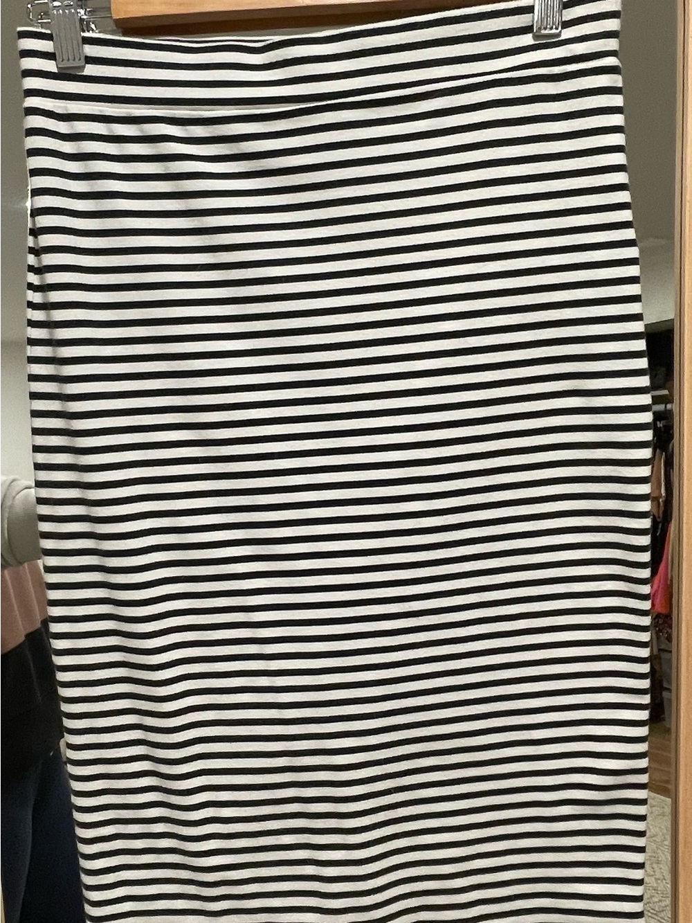Roxy Black and White Striped Pencil Skirt